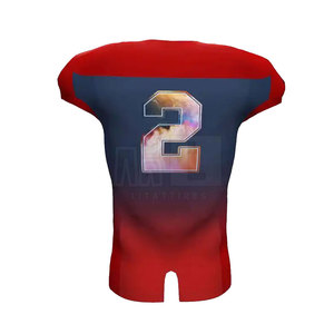 Concevez votre propre uniforme de football américain personnalisé avec un matériau respirant à manches courtes de haute qualité 100% polyester - Product Image 2