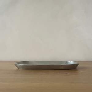 Bandeja decorativa de color negro Bandeja de servicio elegante brillante dorada de acero inoxidable para pantalla de tocador de otomón de entrada - Product Image 6