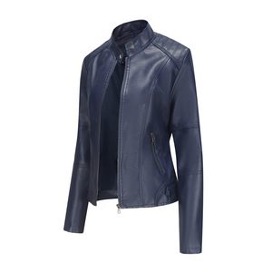 Chaqueta de Cuero Negra para Mujer, Diseño Nuevo, Logotipo Personalizado de Alta Calidad, Estilo Casual con Cremallera, Precio Económico - Product Image 2