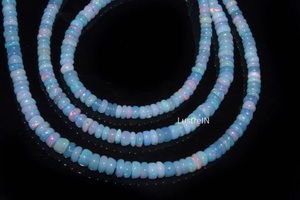 ลูกปัดโอปอลสีฟ้าแทนซาเนียลูกปัดโอปอลแบบเรียบลูกปัดธรรมดาโอปอลเอธิโอเปียเม็ดมีความฉูดฉาดลูกปัดของขวัญสำหรับเธอ - Product Image 6
