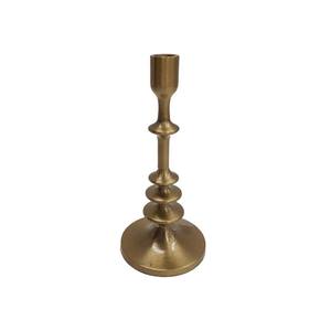 Portavelas cónico de Metal de estilo elegante, candelabro con acabado dorado, decoraciones de iluminación de mesa para bodas y hogares - Product Image 1