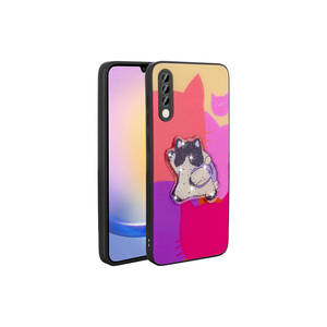 Funda Protectora Trasera de Silicona Morada para Samsung Galaxy A70, con Figura Icónica en Relieve Brillante, para A17 A53 A34, Carcasa Rígida de PC - Product Image 1