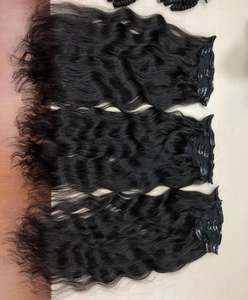 Clip dans les cheveux humains Extension de faisceau de cheveux 100% brut vietnamien Remy naturel vendeur prix de gros - Product Image 4