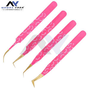 Pinces à cils 3D professionnelles en acier inoxydable pour extensions de cils, clip individuel incurvé et angulaire pour fibres, bande de préhension pour cils - Product Image 6