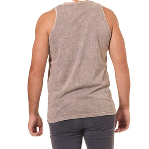Custom Tank Top Cotton <b>Singlet</b> Sleeveless Acid Washed Vest Gym <b>Mens</b> Tank Top Custom Printing Oversized Tank Top - Product Image 5