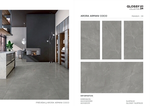 Vente chaude 600*1200mm Design moderne tout-homogène porcelaine marbre carrelage lumière anti-dérapant intérieur carrelage finition brillante - Product Image 5