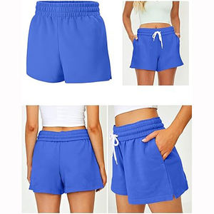 Pantalones cortos casuales de verano de calle alta sublimación personalizada peso pesado pierna ancha cordón deportes pantalones cortos hombres sudor corto - Product Image 2