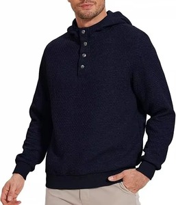 Suéter de Hombre, Corte Regular, 400 g/m², Tejido de Felpa 100% Algodón, Invierno, Digital, Alta Calidad, Casual, Suave, Tejido de Punto Tipo Waffle, Bordado - Product Image 1