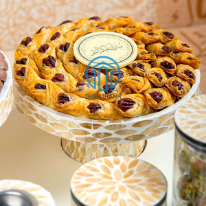 Plateau de chocolat MOP fait à la main support de gâteau en nacre bonbons arabes de qualité supérieure pour la décoration de table cadeau de l'Aïd Mubarak Ramadan - Product Image 2