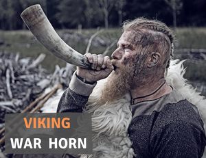 Cuerno vikingo que sopla hecho a mano religioso impermeable cuerno de búfalo decoración del hogar - Product Image 3