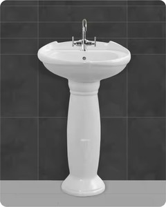 Fregadero de pedestal de cerámica de Venta caliente del mercado de Yemen en fregadero de baño de precio barato con soporte de pedestal en precio barato - Product Image 5