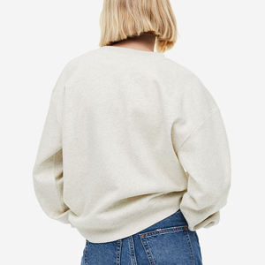 Venta al por mayor de sudaderas bordadas con logotipo personalizado para mujer, Jersey vintage, sudaderas ligeramente extragrandes, sudadera azul para mujer - Product Image 5