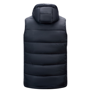 Doudoune légère sans manches pour hommes, veste rembourrée en duvet, teinte unie, vêtements d'extérieur décontractés, gilet rembourré avec logo personnalisé - Product Image 3