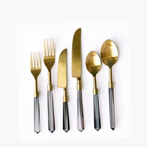 Couverts de haute qualité couverts épais lourds cuisine Restaurant mariage ensemble de couverts en acier inoxydable argenterie - Product Image 5
