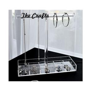 Support de bijoux en acrylique transparent avec support d'anneaux de collier de boucle d'oreille pour le stockage de bijoux aux prix de gros - Product Image 1