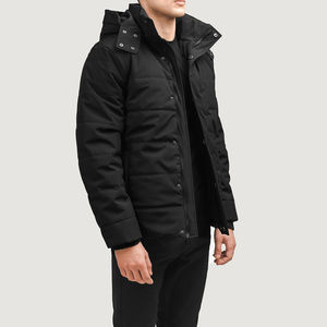 Chaqueta de Lona Acolchada para Hombre, Tendencia 2025, Corte Ajustado, con Capucha, Impermeable y Resistente al Viento, Servicio OEM - Product Image 2