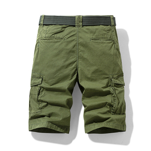 Pantalones cortos de alta calidad para hombre, pantalones Cargo, pantalones cortos con bolsillo lateral sólido, pantalones cortos transpirables de cintura elástica para hombre a la venta - Product Image 5