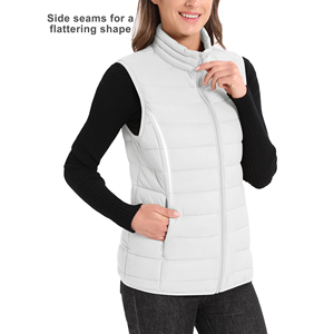 Chaleco sin mangas de Invierno para mujer más vendido, nuevo chaleco al por mayor de lona de algodón acolchado, chaqueta para uso exterior - Product Image 3