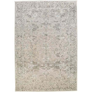 พรมลายทางสีครีมสไตล์วินเทจจาก Netline Home Maestro-Plush ผลิตด้วยเครื่องจักร สำหรับห้องนั่งเล่น รูปทรงสี่เหลี่ยมผืนผ้า เหมาะสำหรับเป็นของขวัญ - Product Image 1