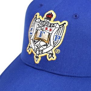 Sigma Gamma Rho SGRho Crest Cap Royal Blue 20 lana 80 acrilico acrilico scudo greco ricamato anteriore posteriore regolabile sorellity Hat - Product Image 4