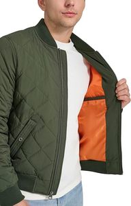 Veste matelassée réversible imperméable écologique pour homme, à la mode, avec doublure en coton, coupe classique, vestes matelassées - Product Image 3