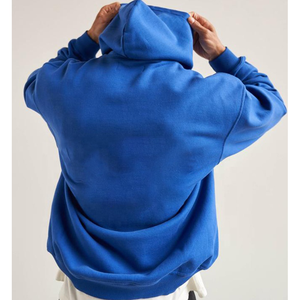 เสื้อฮู้ดผ้าฝ้ายเฮฟวี่เวทสำหรับผู้ชายเสื้อฮู้ดโอเวอร์ไซส์แบบปักโลโก้ตามสั่ง500 GSM - Product Image 5