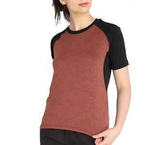 เสื้อยืดคอกลมผ้าไหม/ผ้าฝ้ายสำหรับผู้หญิงไซส์ใหญ่ สไตล์ลำลองสำหรับฤดูร้อน ทรงหลวม แห้งเร็ว ระบายอากาศดี สีพื้นขาว/ดำ รับสั่งทำ - Product Image 5