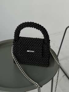 Perle ivoire perlée sac Hobo sac à main à la main | Sac à bandoulière élégant en perles | Sac à main de mariée de style vintage | - Product Image 4