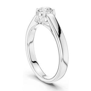 0.5 CT Round Brilliant Lab Diamond <b>Solitaire</b> Engagement <b>Ring</b> VVS-VS EF Clarity 18KT, 14KT, 10KT Gold & 925 <b>Silver</b> Rose, - Product Image 5