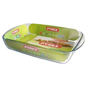 Plat à four en verre borosilicate transparent 40x27x7cm 8046 pour modèle Pyrex pour la cuisson et les plats de cuisine à domicile - Product Image 2