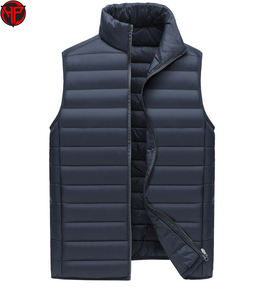 Veste matelassée sans manches pour homme, décontractée, d'hiver, très vendue, de qualité supérieure, imperméable, fermeture éclair, multi-poches, noire - Product Image 1