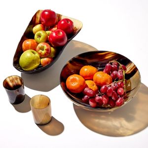 ชามเขาสัตว์ธรรมชาติทำมือสำหรับเสิร์ฟและตกแต่ง ชามเสิร์ฟอาหาร ชามสลัด ชามข้าว สำหรับร้านอาหาร - Product Image 1