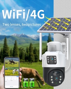 กล้อง V380 Pro WiFi 4G <span class=keywords><strong>SIM</strong></span> 6MP กล้องคู่ พลังงานแสงอาทิตย์ แบตเตอรี่ในตัว IP66 กันน้ำ ระบบรักษาความปลอดภัยภายนอกอาคาร - Product Image 2