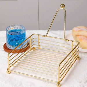 Servilletero Dorado para Mesa, Servilletero de Metal Lujoso para Mesa, Cocina - Product Image 1