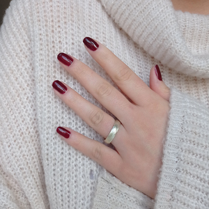 Bague de promesse en or massif 14K faite à la main, alliances de mariage mates quotidiennes pour femmes, cadeau d'anniversaire délicat pour ses bijoux turcs - Product Image 4