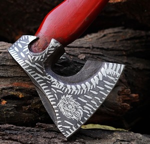 Hache en acier au carbone de haute qualité OEM ODM service fait à la main avec manche en bois et gaine haches camping et hache vente en gros - Product Image 5