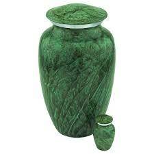 Urne funéraire en pierre de marbre vert, Urnes en marbre pour cendres, Urnes de crémation classiques vertes pour adulte - Product Image 3