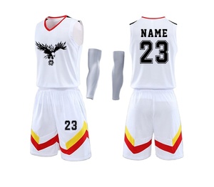 Ensemble de maillots de basket-ball personnalisés en gros, design rétro, impression numérique, respirant, 100% polyester, pour compétition d'équipe - Product Image 6