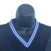 Chemise Athlétique Femme Finer à Manches Longues en Jersey Brodé Vintage, Col en V, Écologique, Anti-Transpiration, Style Grec