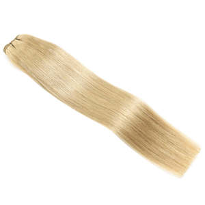 Extensions de cheveux brésiliens Remy Skin Weft 22 pouces blond sable lisses et doux en cheveux humains - Product Image 1