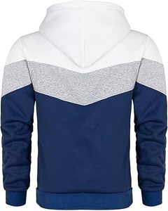 สเวตเชิ้ตมีฮู้ดสำหรับผู้ชายเสื้อสเวตเตอร์แบบสวมหัวมีฮู้ดลำลองแขนยาวมีกระเป๋า - Product Image 4