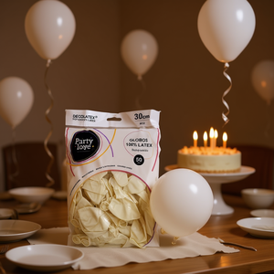 Palloncini in Lattice Decolatex Party Love 30cm Bianchi Biodegradabili Confezione da 50 Pezzi - Product Image 3