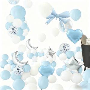 Birthday Party <b>Balloon</b> Set Foil Star Heart Moon Confetti Garland Decoration - Product Image 1