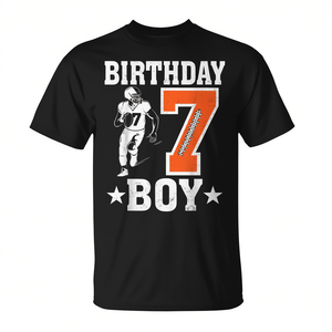 Maglietta per il compleanno di un ragazzo di 7 anni, amante del calcio, per celebrare il settimo compleanno per gli appassionati di sport - Product Image 2