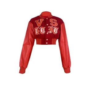 Fabricant de vestes Letterman Premium pour femmes Vente en gros Veste coupe-vent imprimée en 3D Vestes universitaires pour femme avec logo personnalisé - Product Image 1