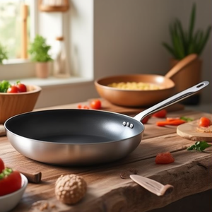 กระทะอลูมิเนียมเคลือบสารกันติด Cucinart V681172PA36 สีเงินดำ ขนาด 36 ซม. พร้อมด้ามจับสแตนเลส และหม้อเซรามิกขนาด 24 ซม. และ 28 ซม. - Product Image 3