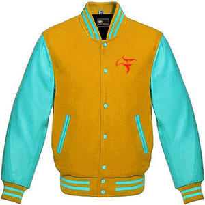 Handmade Custom Embroidered Varsity Baseball <b>Jacket</b>-Letterman Bomber Varsity with Coating Process Satin <b>Jackets</b> - Product Image 5