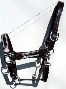 Licou de cheval en cuir de course de style selle anglaise équine intelligente avec rembourrage doux et confortable en Inde - Product Image 6