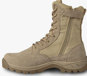 Bottes de travail tactiques légères pour hommes, durables, avec fermeture éclair latérale YKK, respirantes, chaussures de travail - Product Image 2