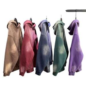 Sweats à capuche les plus vendus sweat à capuche délavé à l'acide pour hommes haute qualité à manches longues surdimensionné style Hip Hop imprimé à bas prix hiver OEM Service - Product Image 5